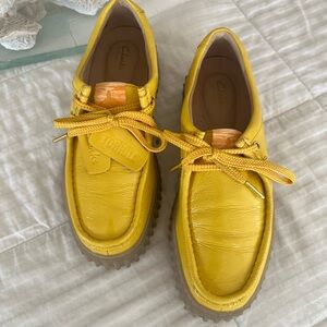 Clarks Vibrant Yellow Leather Loafers